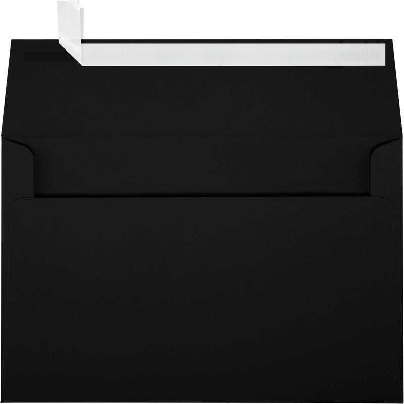 LUXPaper A9 Invitation Envelopes | Peel & Press | 5 3/4" x 8 3/4" | Midnight Black | 80lb. Text | 50 Qty - Image 1